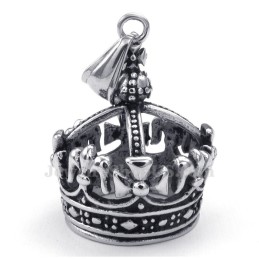 Collar Con Colgante De Titanio De La Corona Imperial (Cadena Gratis)