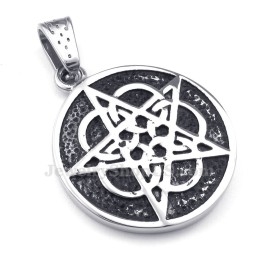 Collar Con Colgante De Estrella De Cinco Puntas De Titanio (Cadena Gratis)