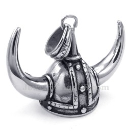 Collar Con Colgante De Casco De Cuerno De Titanio (Cadena Gratis)