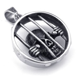 Collar Con Colgante De Calavera De Titanio (Cadena Gratis)