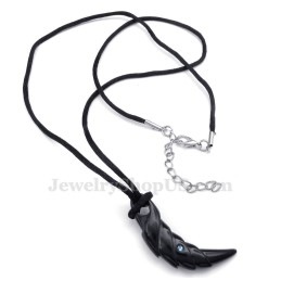 Collar Con Colgante De Garra De Titanio Negro (Cadena Gratis)