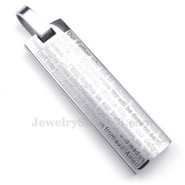 Collar Con Colgante De Titanio Con Tarjetas De Las Sagradas Escrituras En Inglés (Cadena Gratis)
