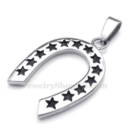 Collar Con Colgante De Herradura De Titanio (Cadena Gratis)