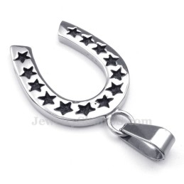 Collar Con Colgante De Herradura De Titanio (Cadena Gratis)