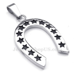 Collar Con Colgante De Herradura De Titanio (Cadena Gratis)