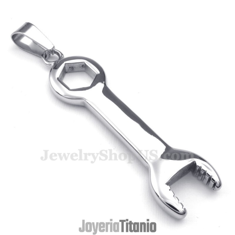 Collar Con Colgante De Llave Inglesa De Titanio (Cadena Gratis)