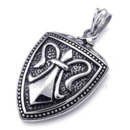 Collar Con Colgante De Escudo De Titanio (Cadena Gratis)