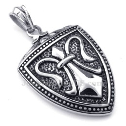 Collar Con Colgante De Escudo De Titanio (Cadena Gratis)