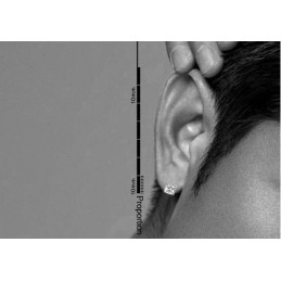 Pendientes De Titanio Cuadrados Blancos Puros