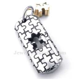 Collar Con Colgante De Pareja Con Símbolos De Titanio (Cadena Gratis) (Un Par)