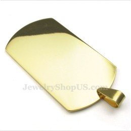 Collar Con Colgante De Tarjetas De Titanio Dorado (Cadena Gratis)