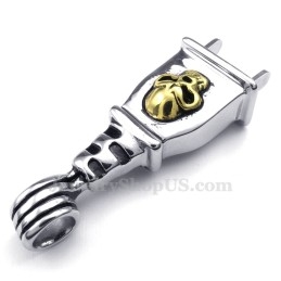 Collar Con Colgante De Calavera De Titanio (Cadena Gratis)