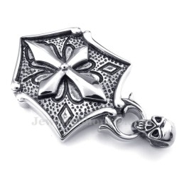 Collar Con Colgante De Titanio Y Cartas Cruzadas (Cadena Gratis)