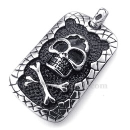 Collar Con Colgante De Calavera De Titanio (Cadena Gratis)
