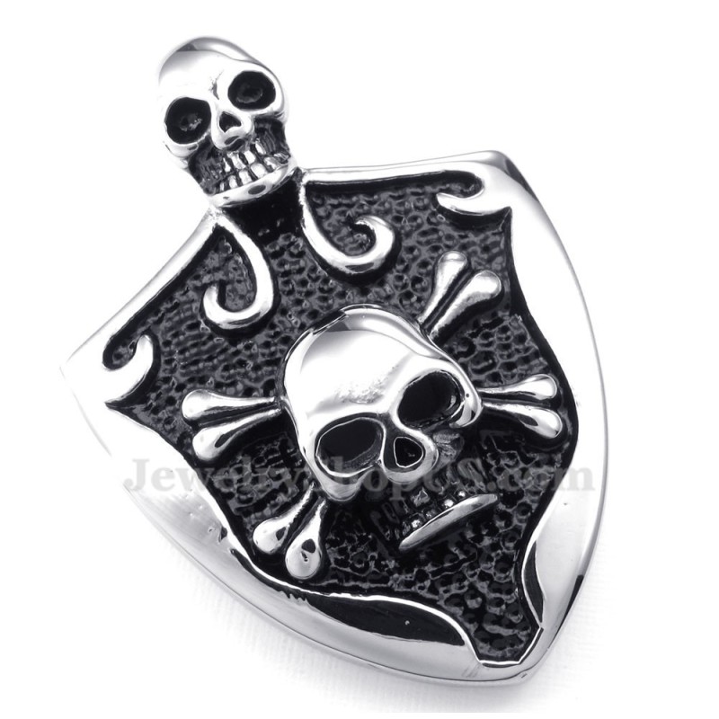 Collar Con Colgante De Calavera De Titanio (Cadena Gratis)