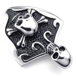 Collar Con Colgante De Calavera De Titanio (Cadena Gratis)