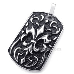 Collar Con Colgante De Cartas Cruzadas De Titanio (Cadena Gratis)