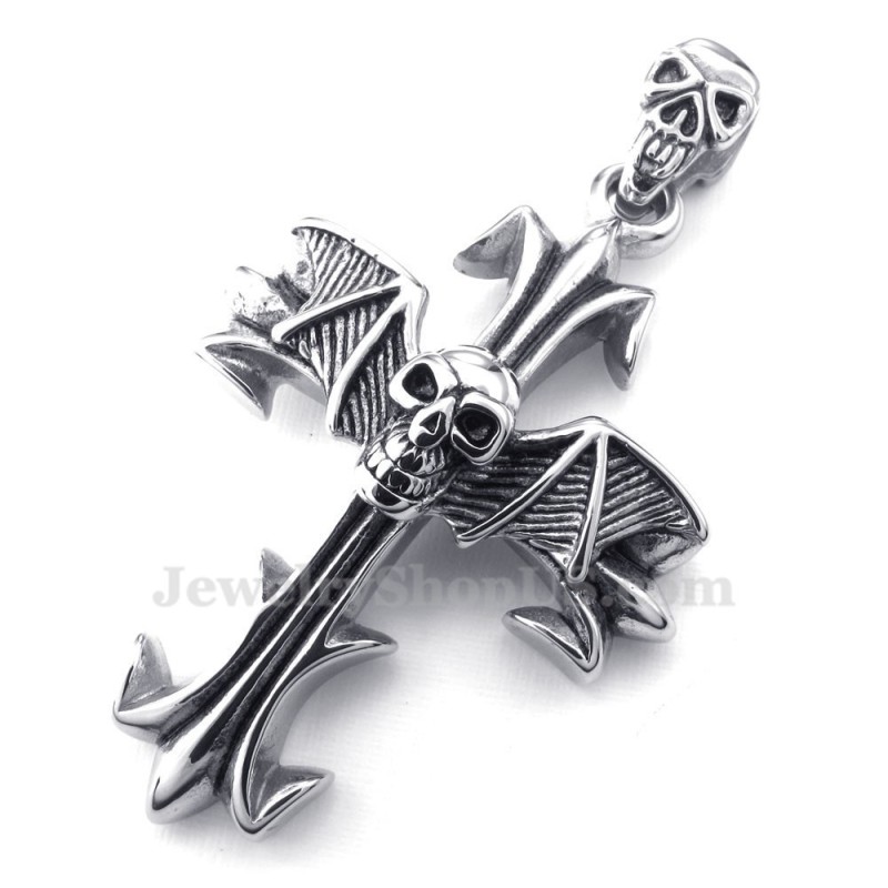 Collar Con Colgante De Calavera De Titanio (Cadena Gratis)