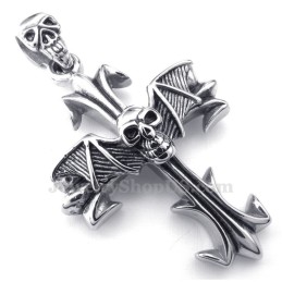 Collar Con Colgante De Calavera De Titanio (Cadena Gratis)