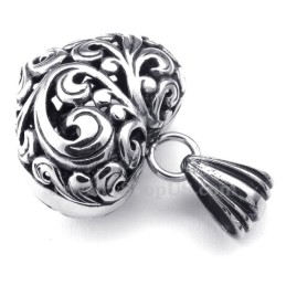 Collar Con Colgante De Corazón Hueco De Titanio (Cadena Gratis)