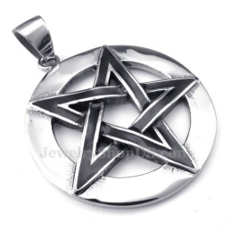 Collar Con Colgante De Titanio De Estrella De Cinco Puntas (Cadena Gratis)