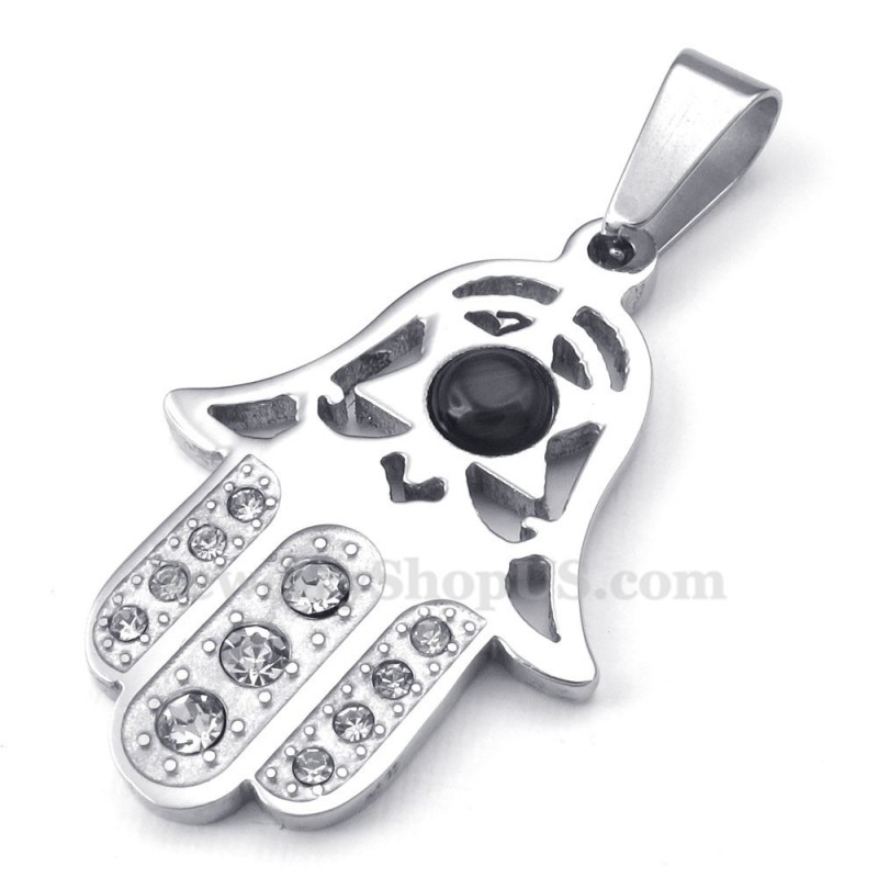 Exquisito Collar Con Colgante De Mano De Titanio (Cadena Gratis)
