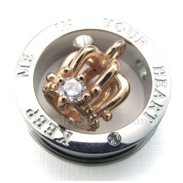 Collar De Titanio Con Colgante De Corona Imperial Para Parejas (Cadena Gratis) (Un Par)