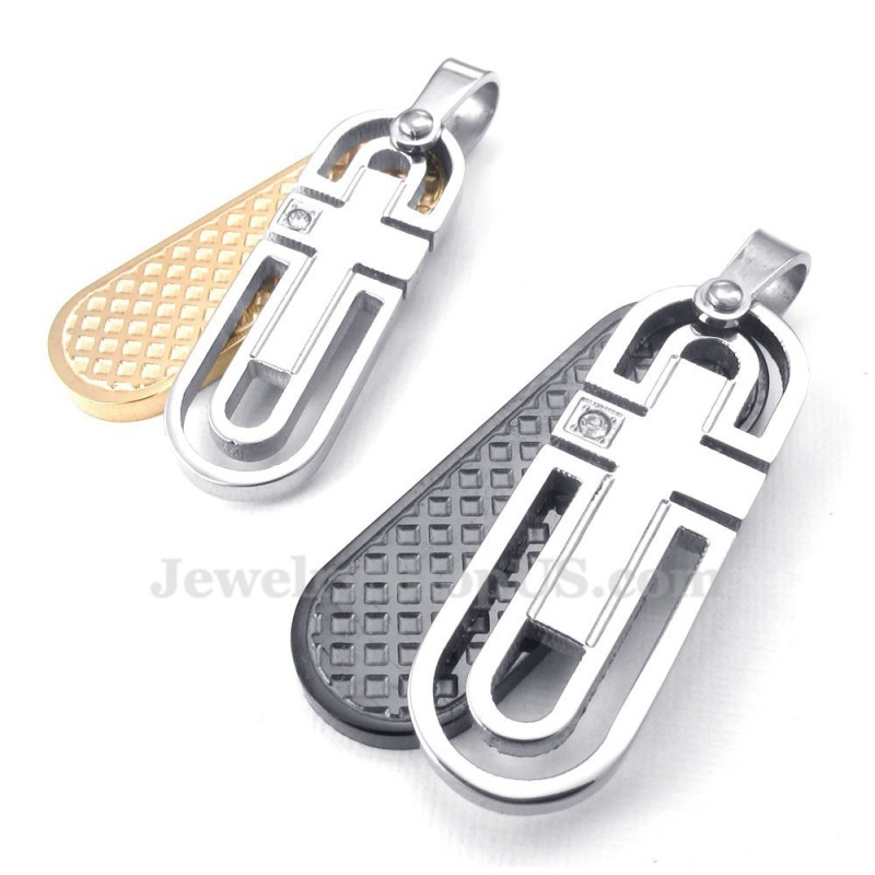 Collar De Titanio Con Colgante Para Parejas (Cadena Gratis) (Un Par)