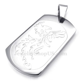 Collar Con Colgante De Cartas De Fénix De Titanio (Cadena Gratis)