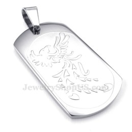 Collar Con Colgante De Cartas De Fénix De Titanio (Cadena Gratis)