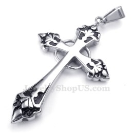 Collar Con Colgante De Cruz De Titanio (Cadena Gratis)