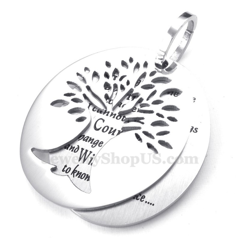 Collar De Titanio Con Colgante De Árbol De La Vida Para Parejas (Cadena Gratis)