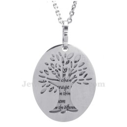 Collar De Titanio Con Colgante De Árbol De La Vida Para Parejas (Cadena Gratis)