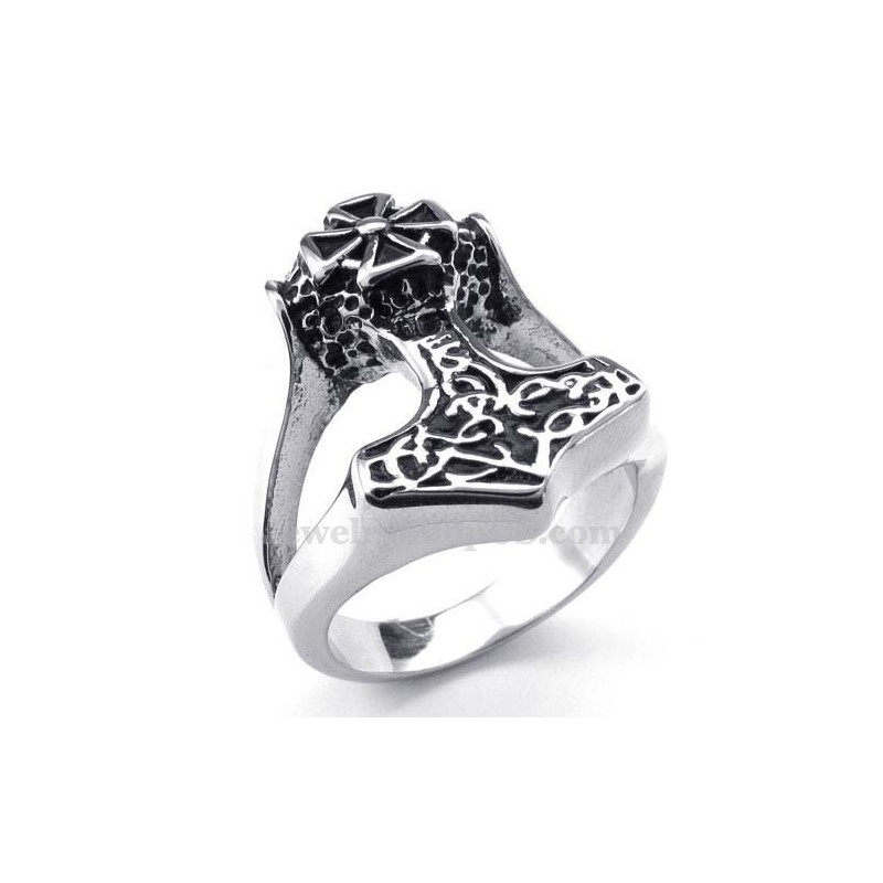 Anillo De Titanio Con El Martillo De Thor Anillo De Titanio Con El Martillo De Thor