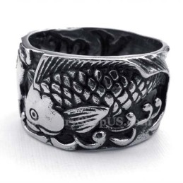 Anillo De Pez De Titanio