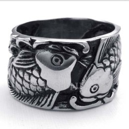 Anillo De Pez De Titanio