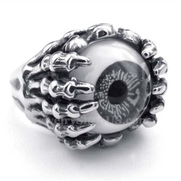 Anillo De Titanio Con Ojo Negro