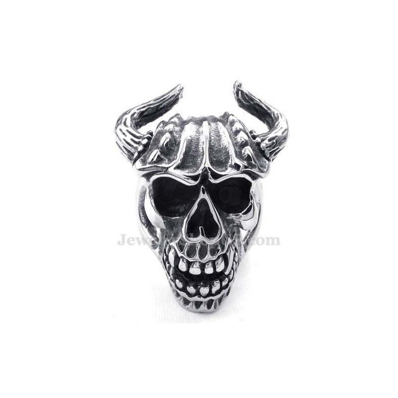 Anillo De Calavera De Titanio