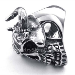 Anillo De Calavera De Titanio