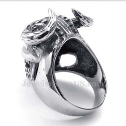Anillo De Calavera De Titanio