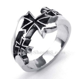 Anillo De Cruz De Titanio
