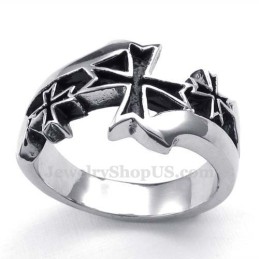 Anillo De Cruz De Titanio