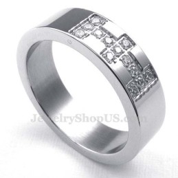 Anillo De Cruz De Titanio