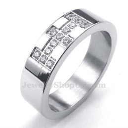 Anillo De Cruz De Titanio