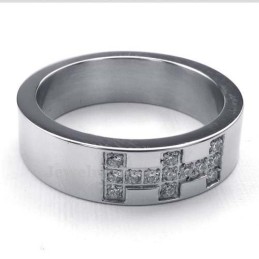 Anillo De Cruz De Titanio