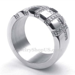 Anillo De Cruz De Titanio