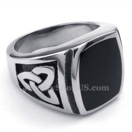 Anillo De Titanio Negro Para Hombre