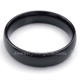 Anillo Liso De Titanio Negro De 5 Mm