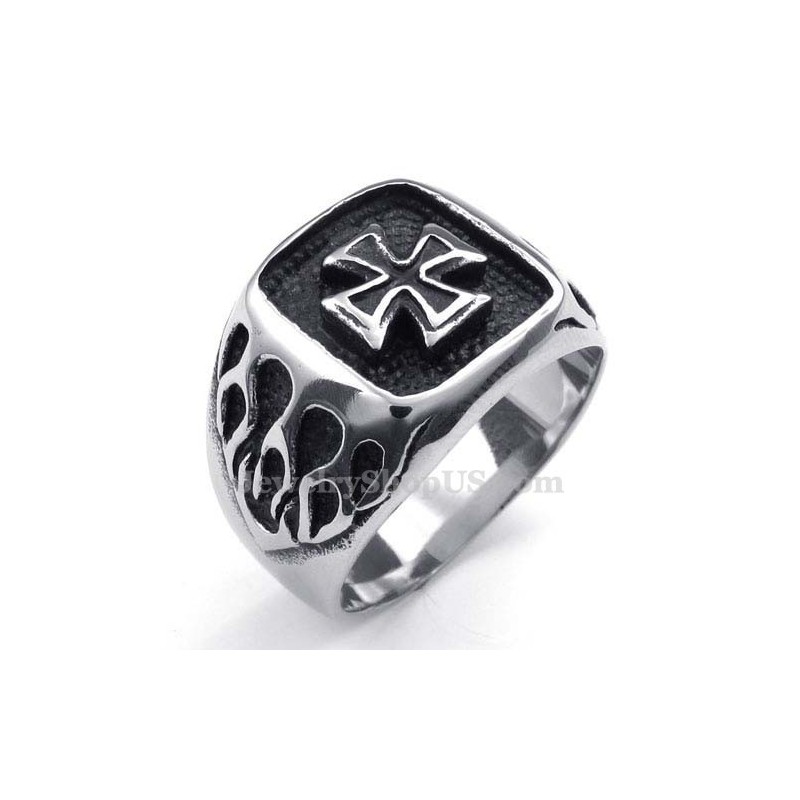 Anillo De Cruz De Titanio
