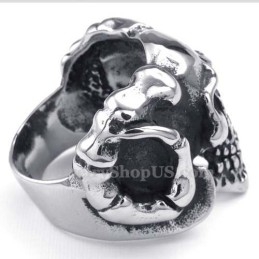 Anillo De Calavera De Titanio